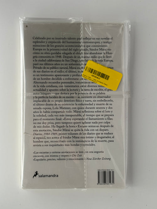 Diarios 1984-1989 - Sándor Márai