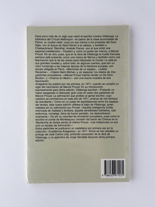 Dos pastiches proustianos - Llorenç Villalonga