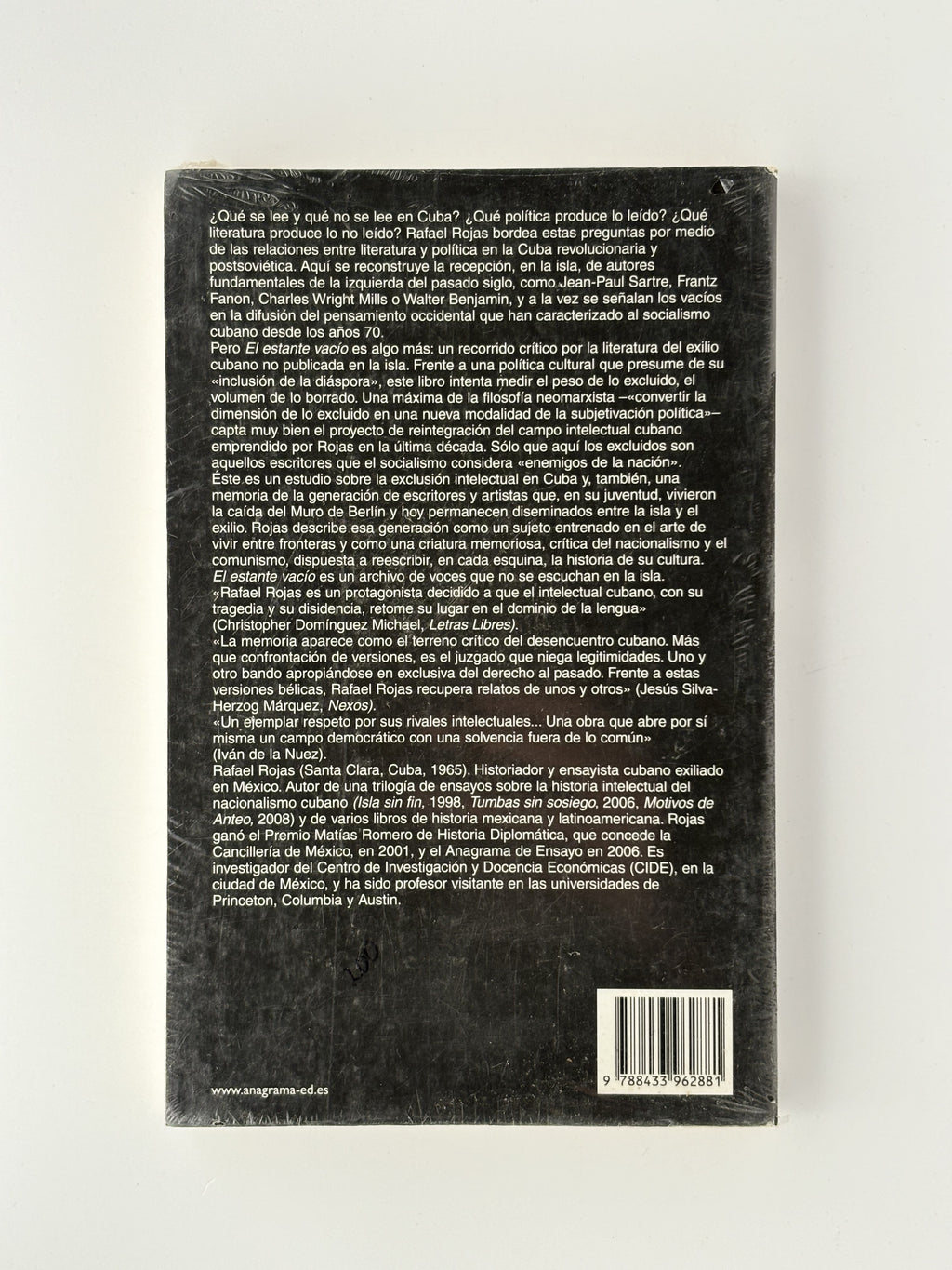 El estante vacío - Literatura y política en Cuba - Rafael Rojas